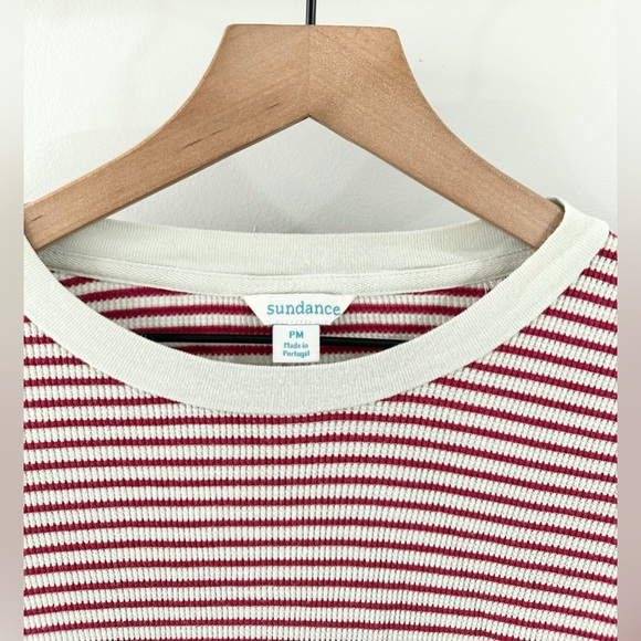 Sundance ‘Elemental’ Casual Striped Top Red Size Medium Petite - Picture 5 of 6